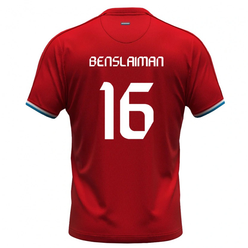 Danxen Women Luxembourg Mohamed Benslaiman #16 Red White Blue Home Jersey 26-28 T-Shirt