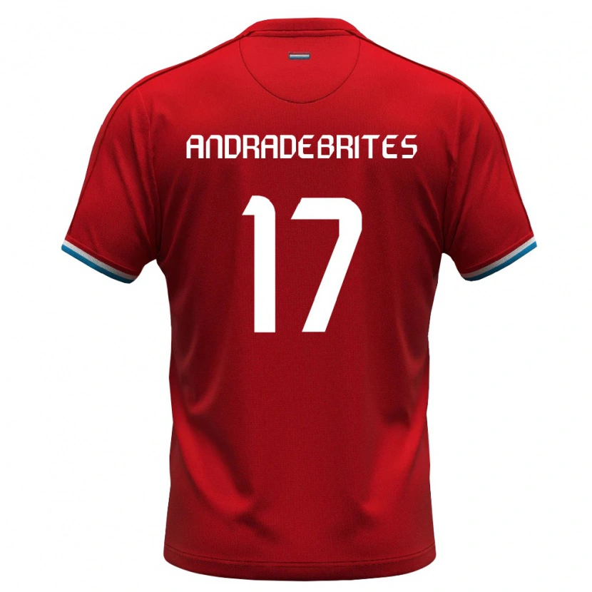 Danxen Women Luxembourg Christophe Andrade Brites #17 Red White Blue Home Jersey 26-28 T-Shirt