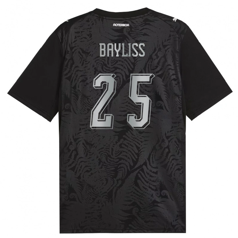 Danxen Women New Zealand Lachlan Bayliss #25 White Black Gray Home Jersey 26-28 T-Shirt