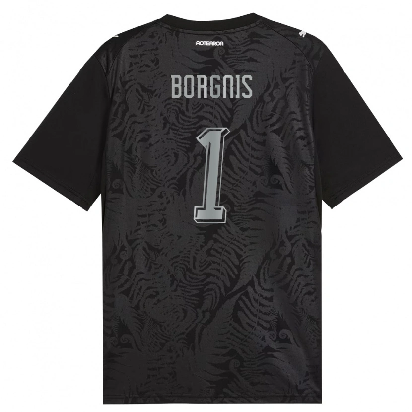 Danxen Women New Zealand Tobias Borgnis #1 White Black Gray Home Jersey 26-28 T-Shirt