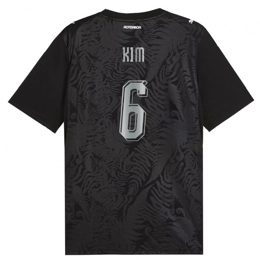 Danxen Women New Zealand Damion Kim #6 White Black Gray Home Jersey 26-28 T-Shirt