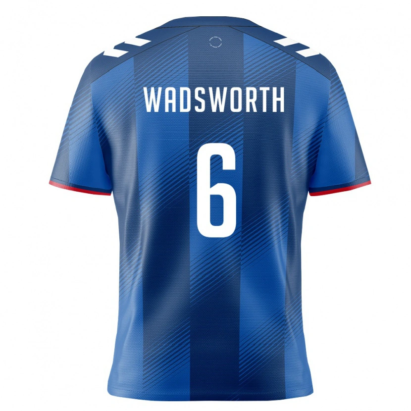 Danxen Women Puerto Rico Lleyton Wadsworth #6 Royal Blue Red White Home Jersey 26-28 T-Shirt