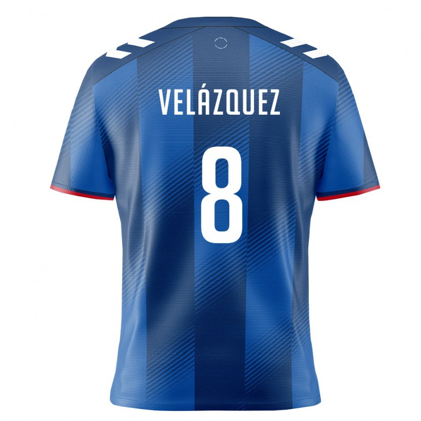 Danxen Women Puerto Rico Ougir Velázquez #8 Royal Blue Red White Home Jersey 26-28 T-Shirt
