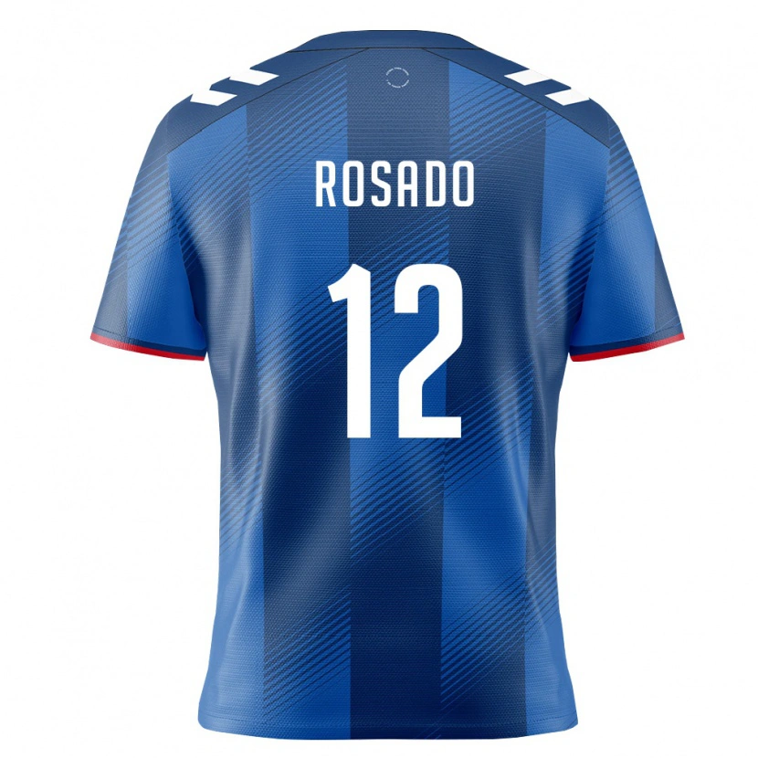 Danxen Women Puerto Rico Ruben Rosado #12 Royal Blue Red White Home Jersey 26-28 T-Shirt