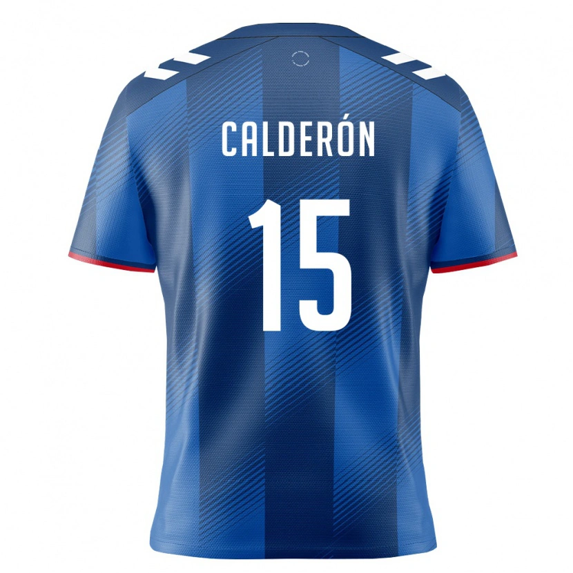 Danxen Women Puerto Rico Gio Calderón #15 Royal Blue Red White Home Jersey 26-28 T-Shirt