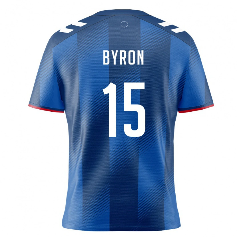 Danxen Women Puerto Rico Samuel Byron #15 Royal Blue Red White Home Jersey 26-28 T-Shirt