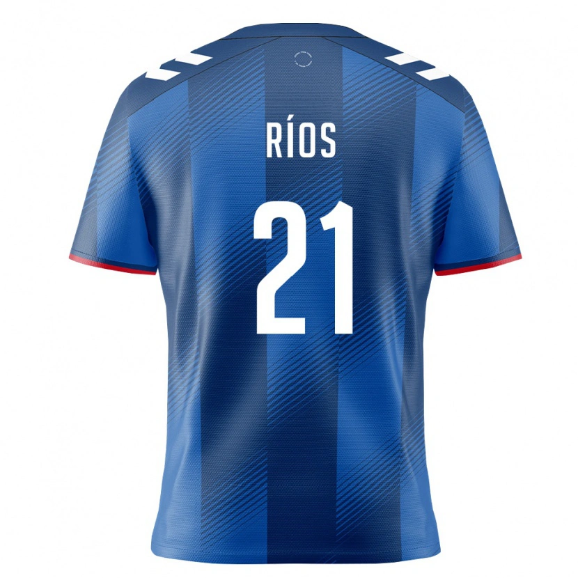 Danxen Women Puerto Rico Darren Ríos #21 Royal Blue Red White Home Jersey 26-28 T-Shirt