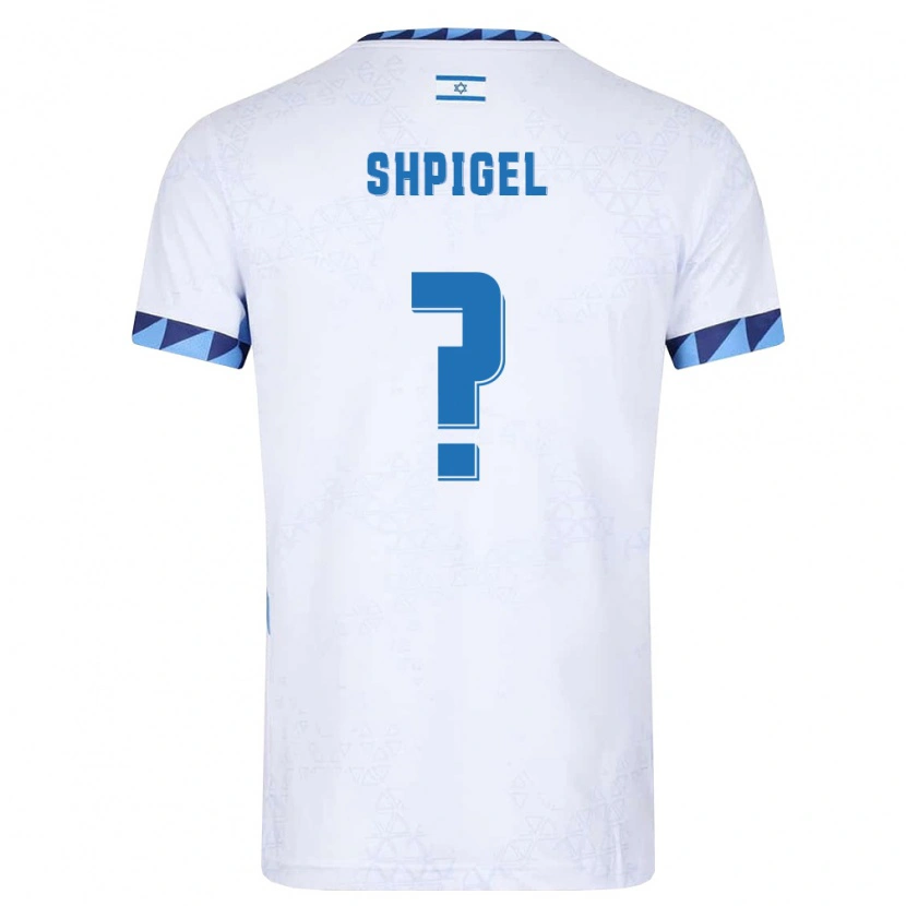 Danxen Women Israel Liran Shpigel #0 White Light Blue Home Jersey 26-28 T-Shirt