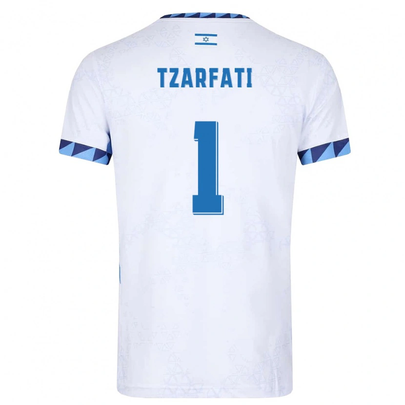 Danxen Women Israel Tomer Tzarfati #1 White Light Blue Home Jersey 26-28 T-Shirt