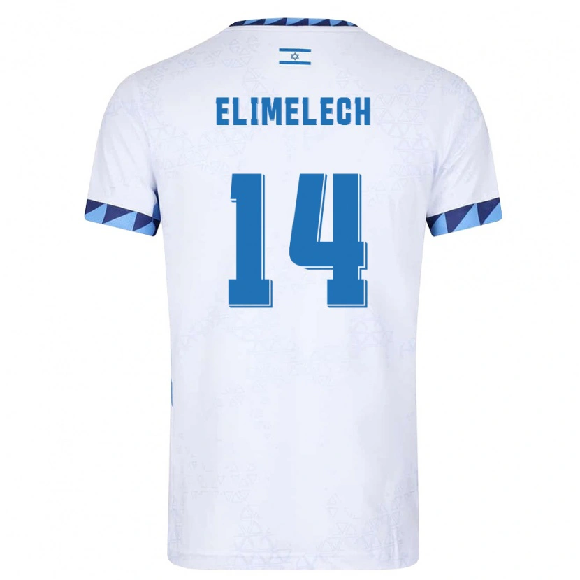 Danxen Women Israel Roey Elimelech #14 White Light Blue Home Jersey 26-28 T-Shirt
