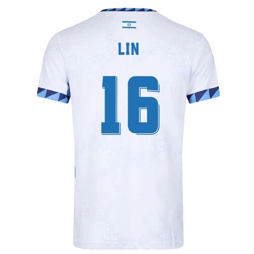 Danxen Women Israel Bar Lin #16 White Light Blue Home Jersey 26-28 T-Shirt