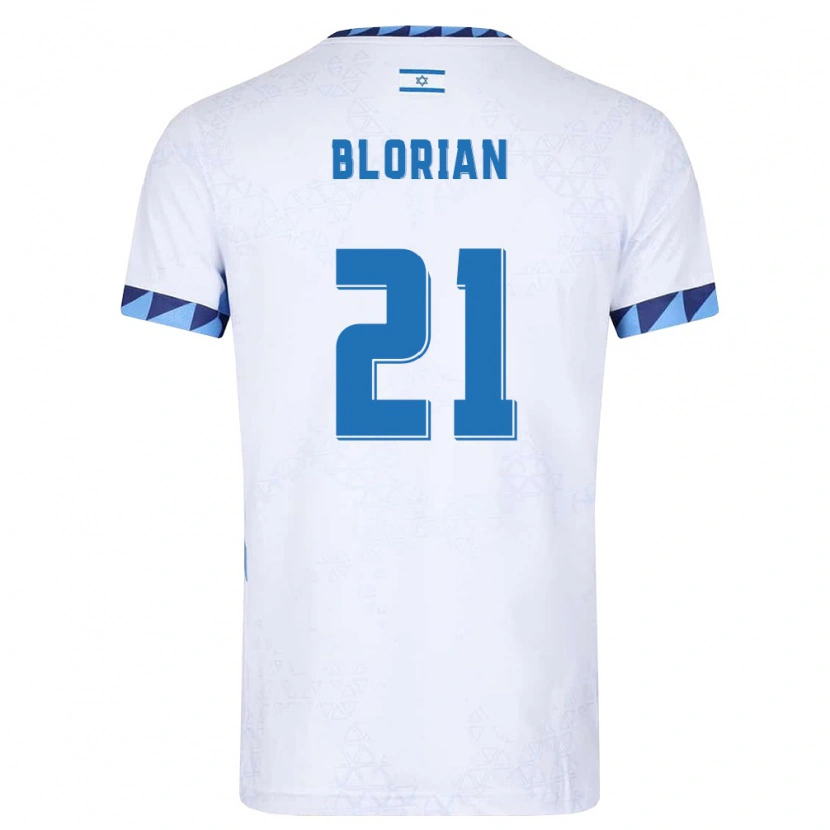 Danxen Women Israel Or Blorian #21 White Light Blue Home Jersey 26-28 T-Shirt