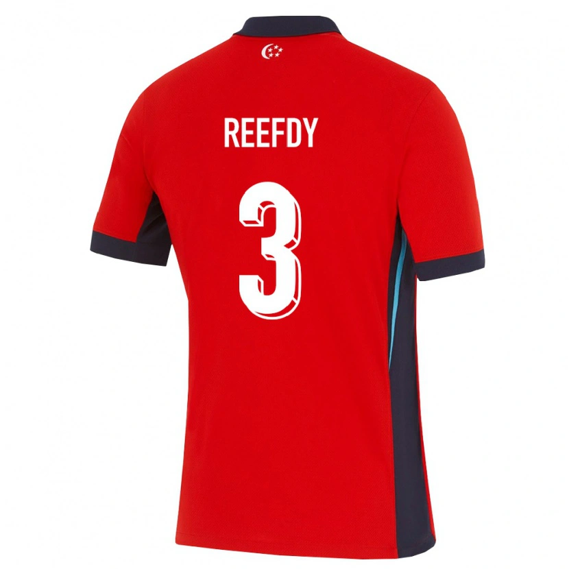 Danxen Women Singapore Adam Reefdy #3 Red White Black Home Jersey 26-28 T-Shirt