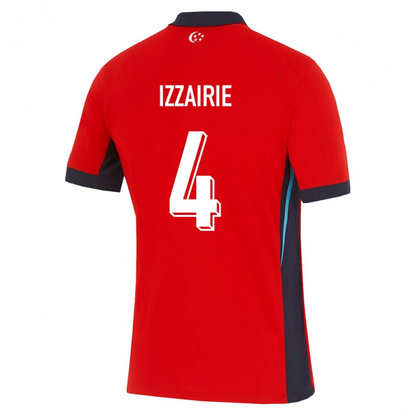 Danxen Women Singapore Nizwan Izzairie #4 Red White Black Home Jersey 26-28 T-Shirt