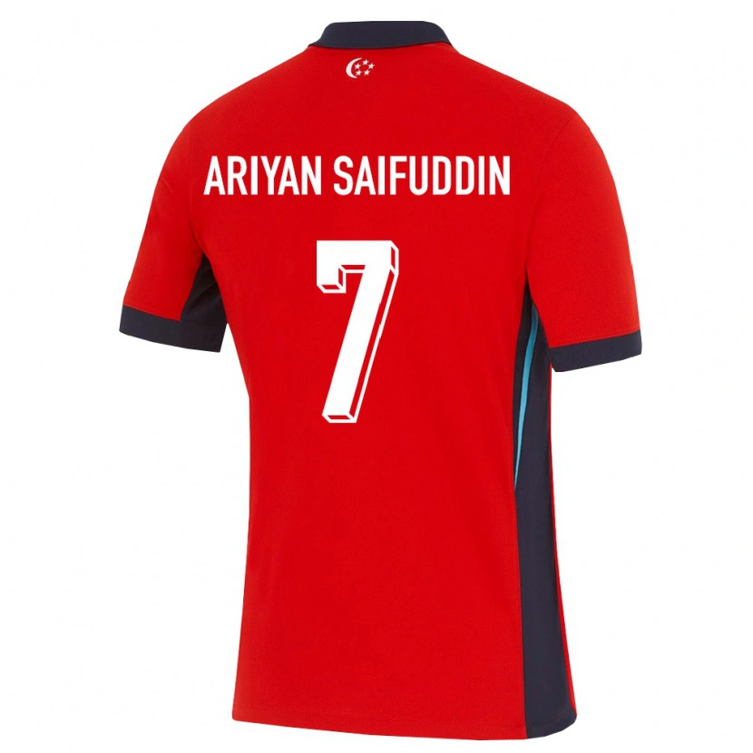Danxen Women Singapore Aqif Ariyan Saifuddin #7 Red White Black Home Jersey 26-28 T-Shirt