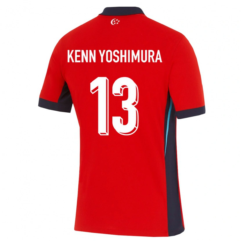 Danxen Women Singapore Junki Kenn Yoshimura #13 Red White Black Home Jersey 26-28 T-Shirt
