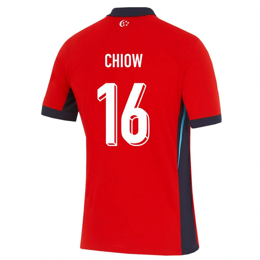 Danxen Women Singapore Damien Chiow #16 Red White Black Home Jersey 26-28 T-Shirt