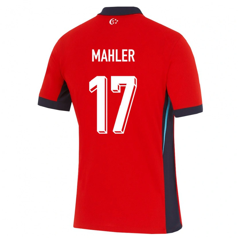 Danxen Women Singapore Jacob Mahler #17 Red White Black Home Jersey 26-28 T-Shirt
