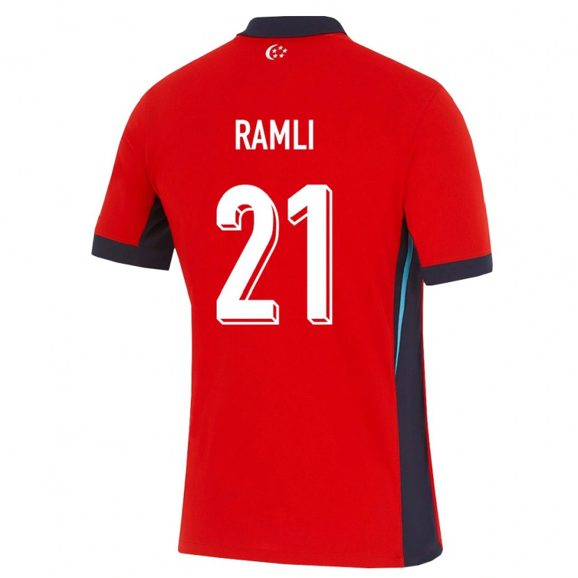 Danxen Women Singapore Rasul Ramli #21 Red White Black Home Jersey 26-28 T-Shirt