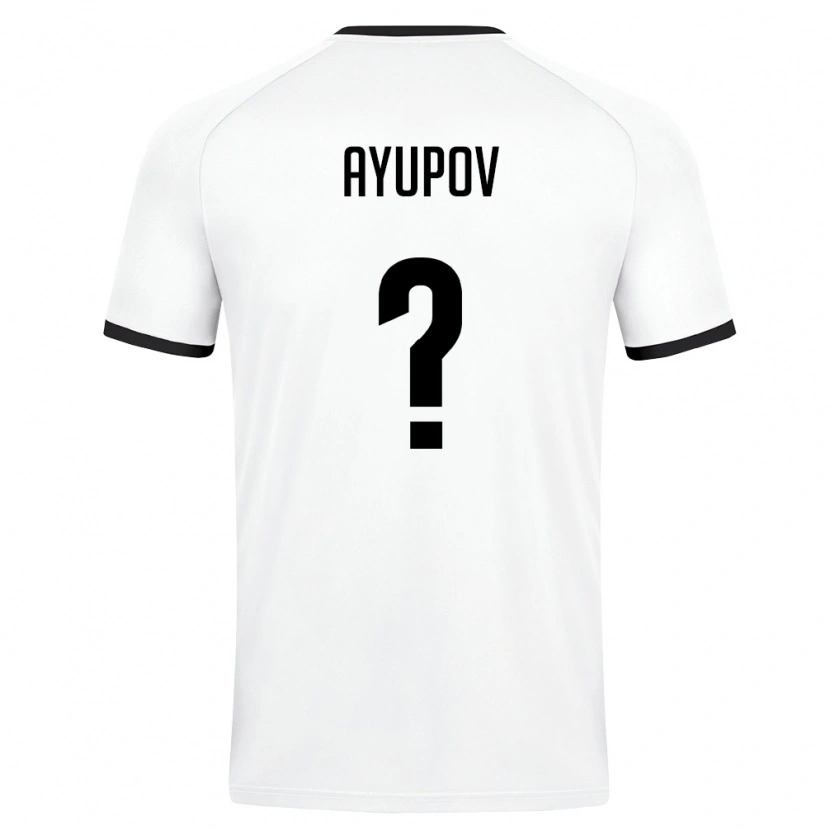 Danxen Women Uzbekistan Almaz Ayupov #0 White Dark Green Away Jersey 26-28 T-Shirt