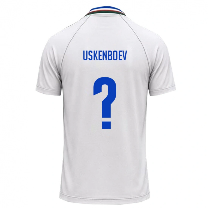Danxen Women Uzbekistan Diyor Uskenboev #0 White Dark Green Away Jersey 26-28 T-Shirt