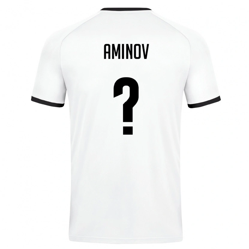 Danxen Women Uzbekistan Sanjar Aminov #0 White Dark Green Away Jersey 26-28 T-Shirt