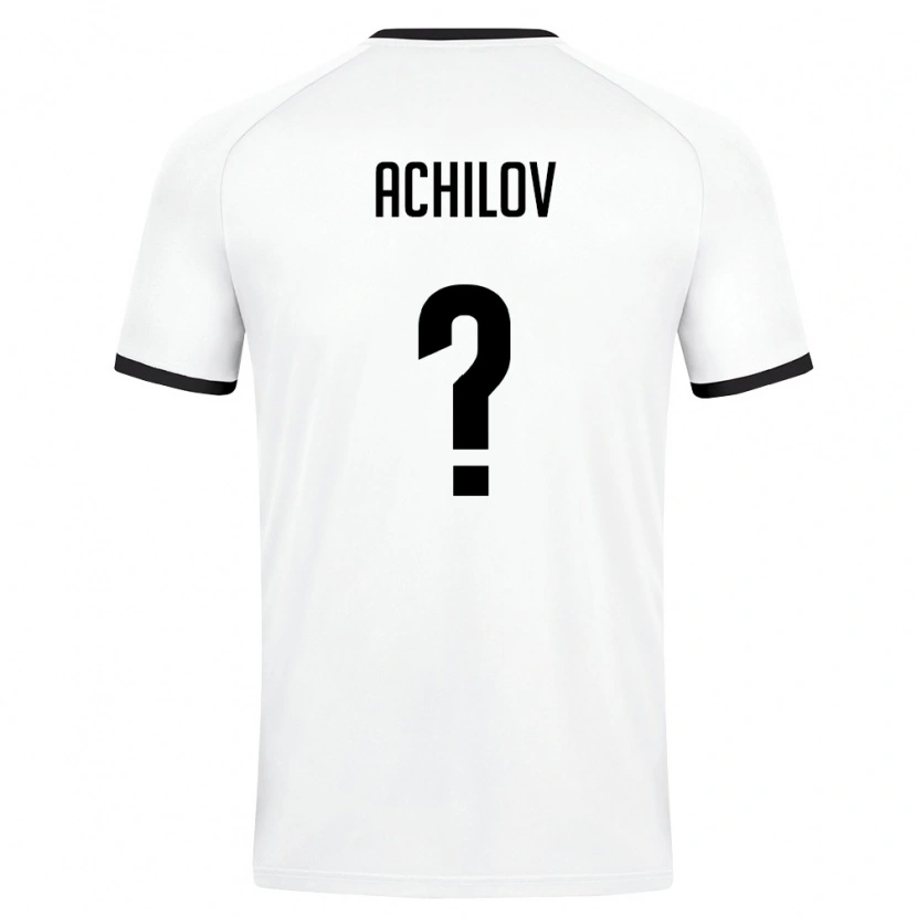 Danxen Women Uzbekistan Fayz Achilov #0 White Dark Green Away Jersey 26-28 T-Shirt