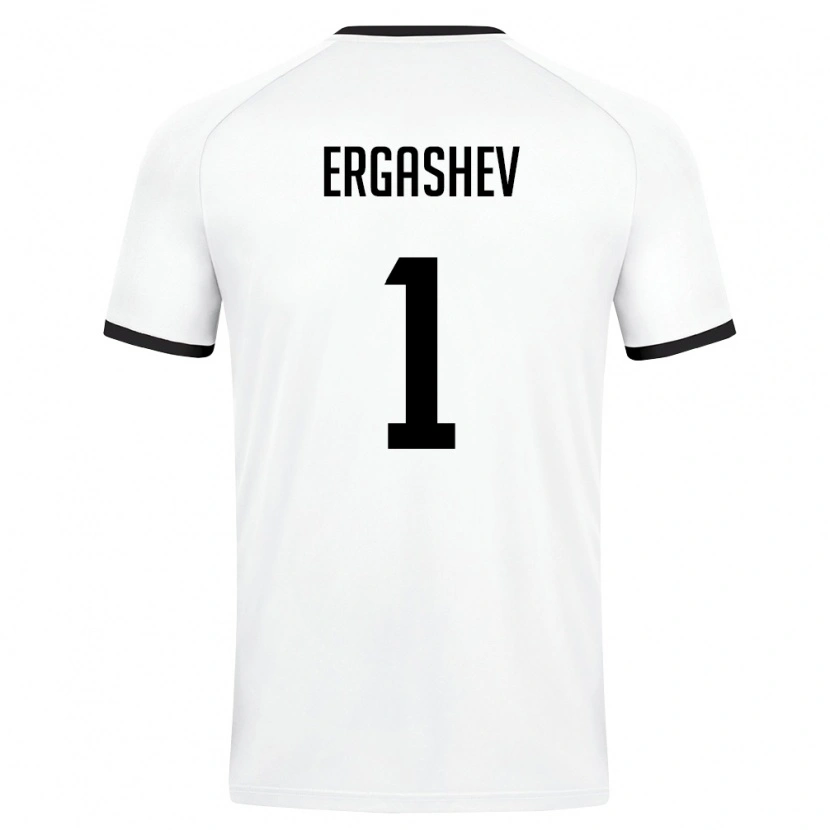 Danxen Women Uzbekistan Botirali Ergashev #1 White Dark Green Away Jersey 26-28 T-Shirt