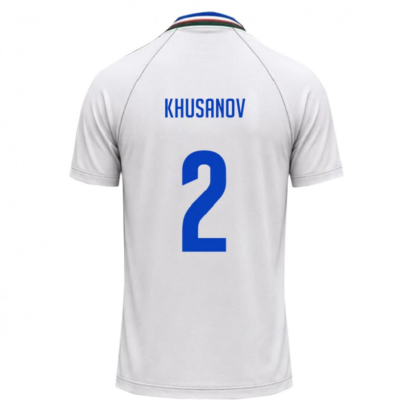 Danxen Women Uzbekistan Abdukodir Khusanov #2 White Dark Green Away Jersey 26-28 T-Shirt