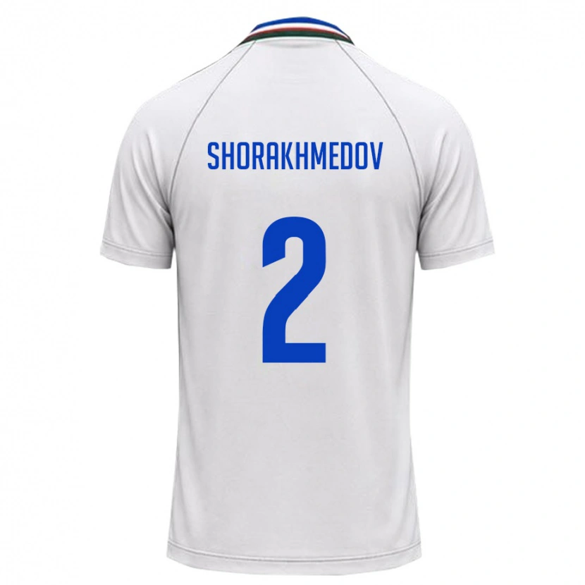 Danxen Women Uzbekistan Shorakhim Shorakhmedov #2 White Dark Green Away Jersey 26-28 T-Shirt