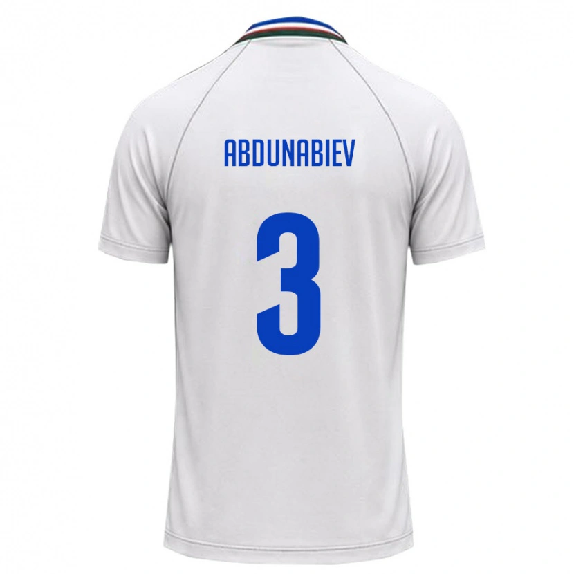 Danxen Women Uzbekistan Adis Abdunabiev #3 White Dark Green Away Jersey 26-28 T-Shirt