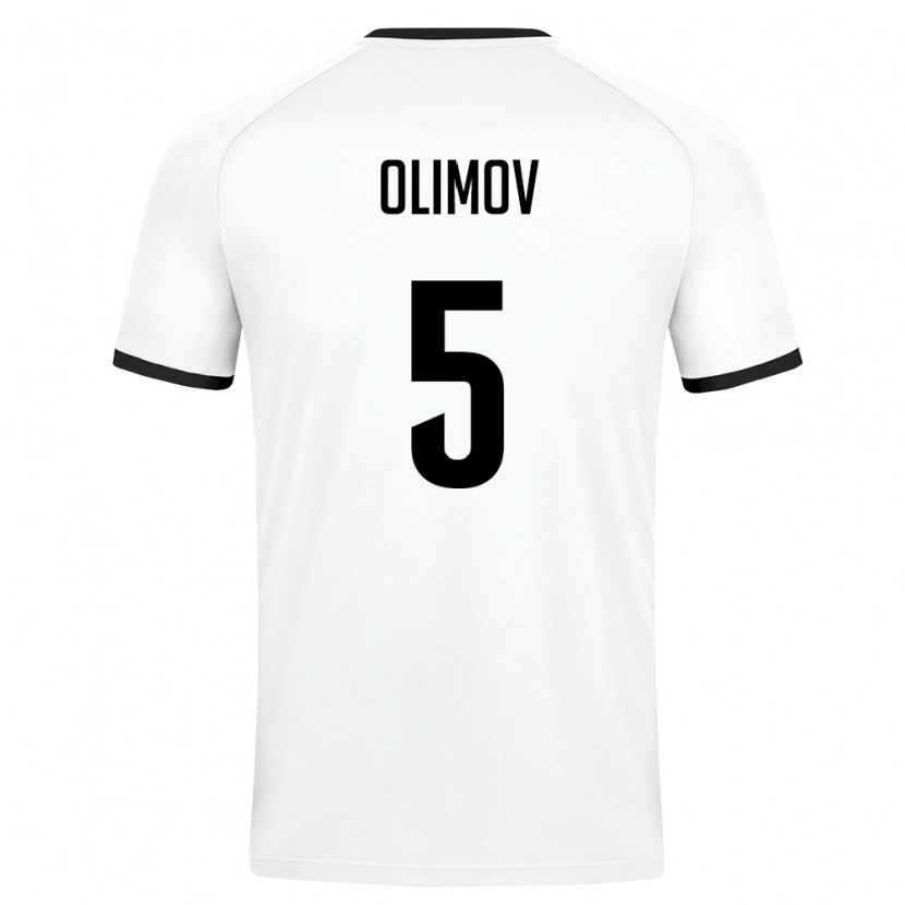 Danxen Women Uzbekistan Elsevar Olimov #5 White Dark Green Away Jersey 26-28 T-Shirt