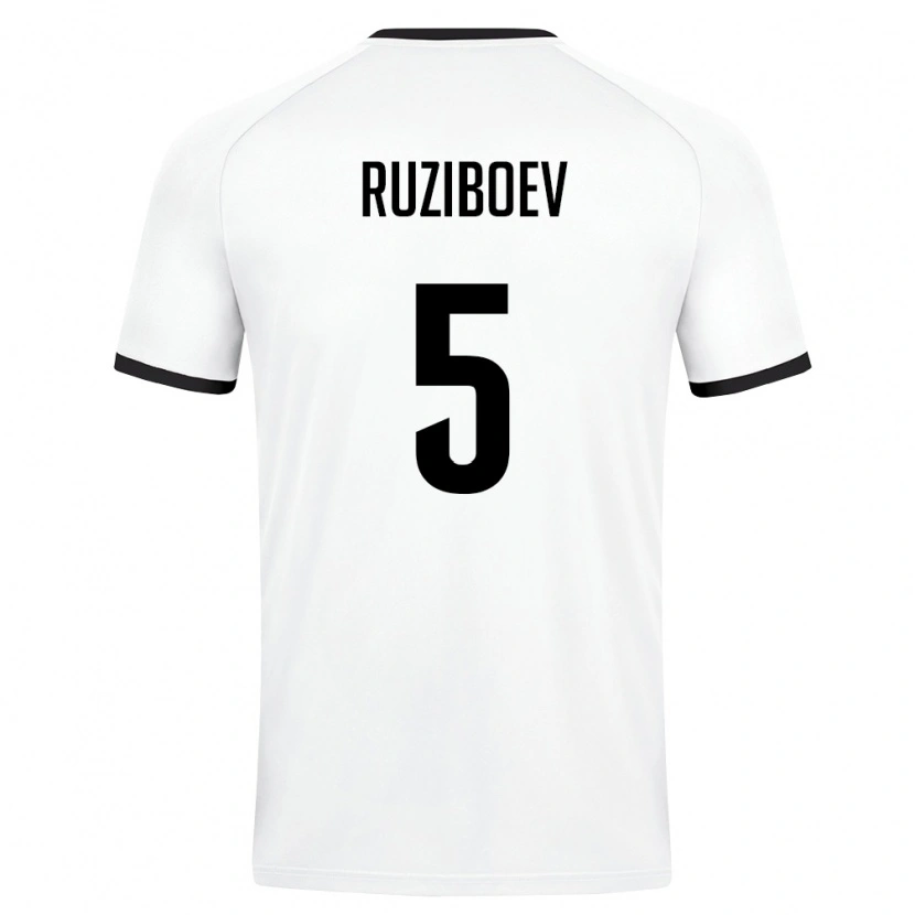 Danxen Women Uzbekistan Mukhammadaziz Ruziboev #5 White Dark Green Away Jersey 26-28 T-Shirt