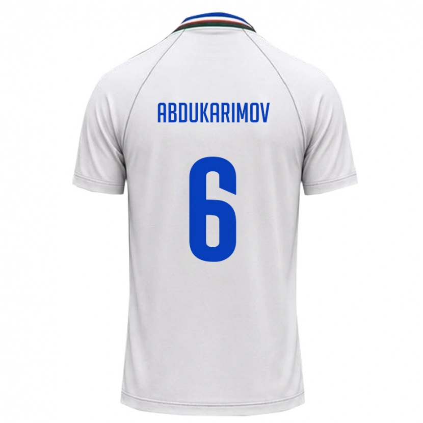 Danxen Women Uzbekistan Miraziz Abdukarimov #6 White Dark Green Away Jersey 26-28 T-Shirt