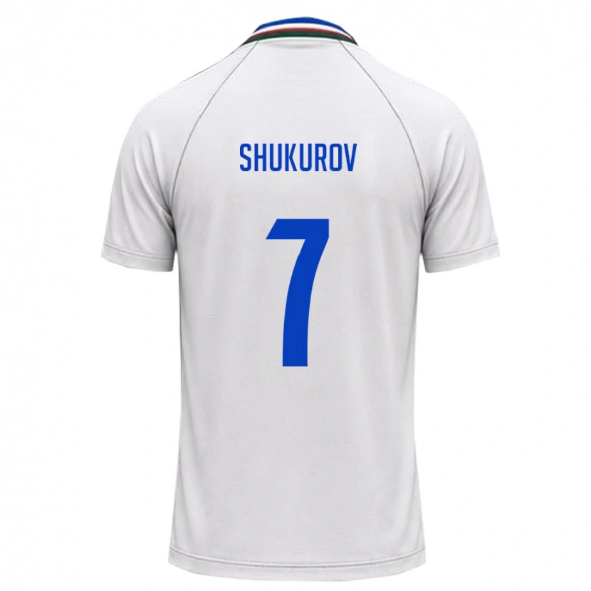 Danxen Women Uzbekistan Otabek Shukurov #7 White Dark Green Away Jersey 26-28 T-Shirt
