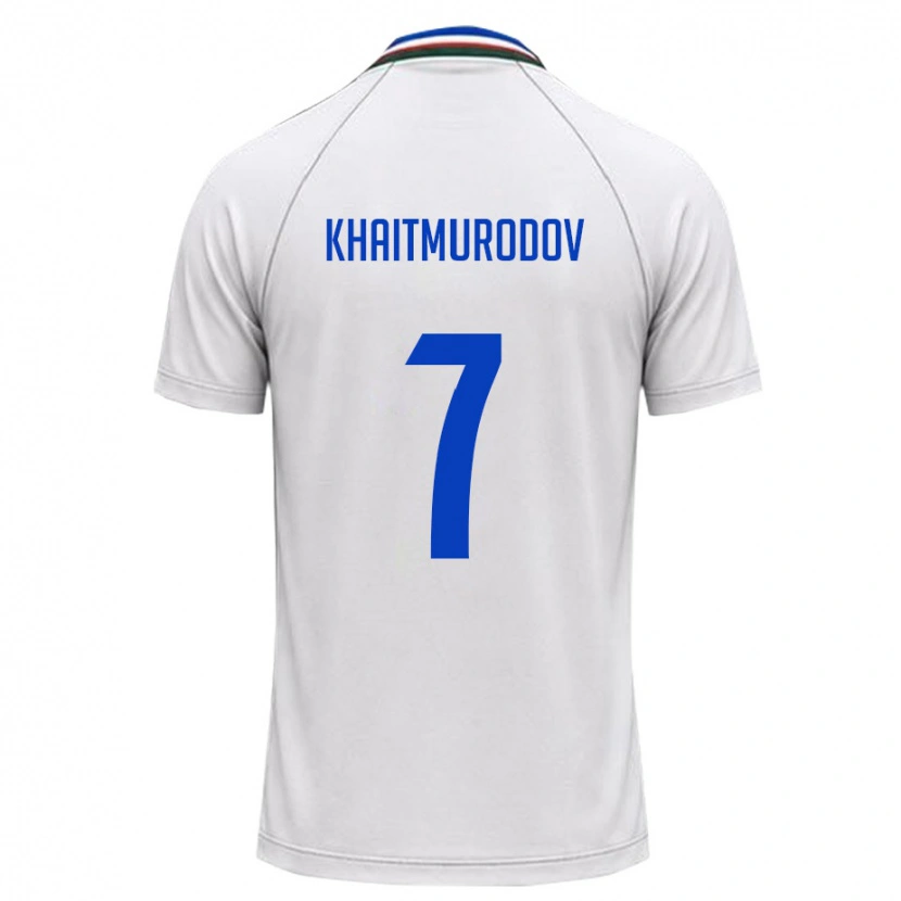 Danxen Women Uzbekistan Farrukh Khaitmurodov #7 White Dark Green Away Jersey 26-28 T-Shirt