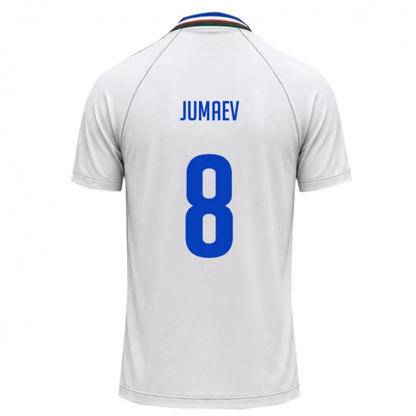 Danxen Women Uzbekistan Asilbek Jumaev #8 White Dark Green Away Jersey 26-28 T-Shirt