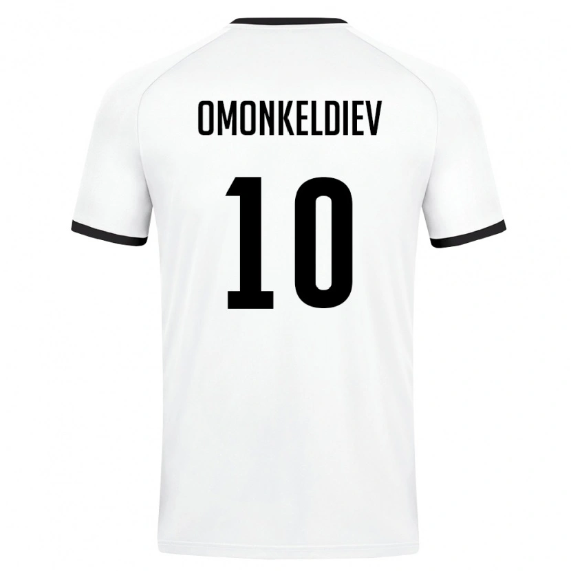 Danxen Women Uzbekistan Fazliddin Omonkeldiev #10 White Dark Green Away Jersey 26-28 T-Shirt