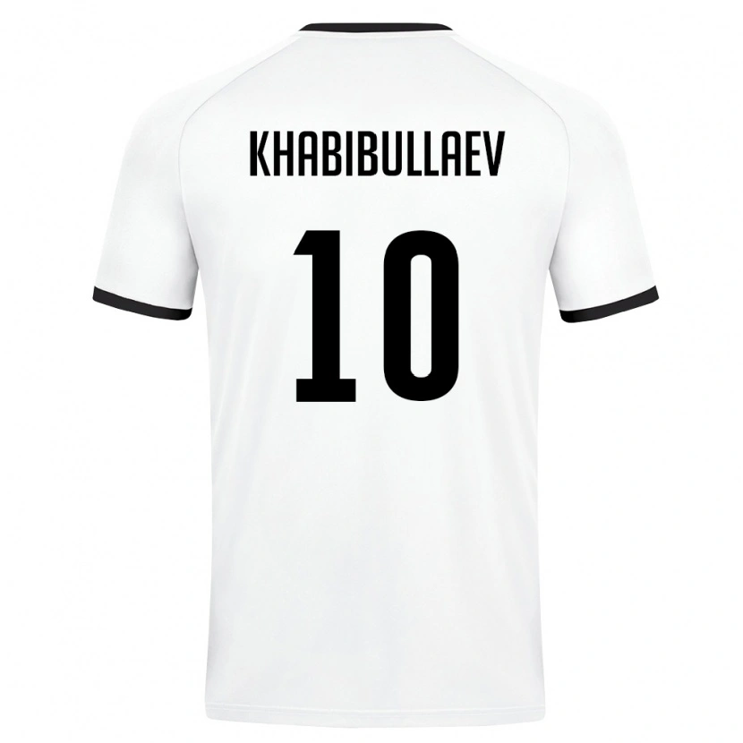 Danxen Women Uzbekistan Mukhammad Khabibullaev #10 White Dark Green Away Jersey 26-28 T-Shirt