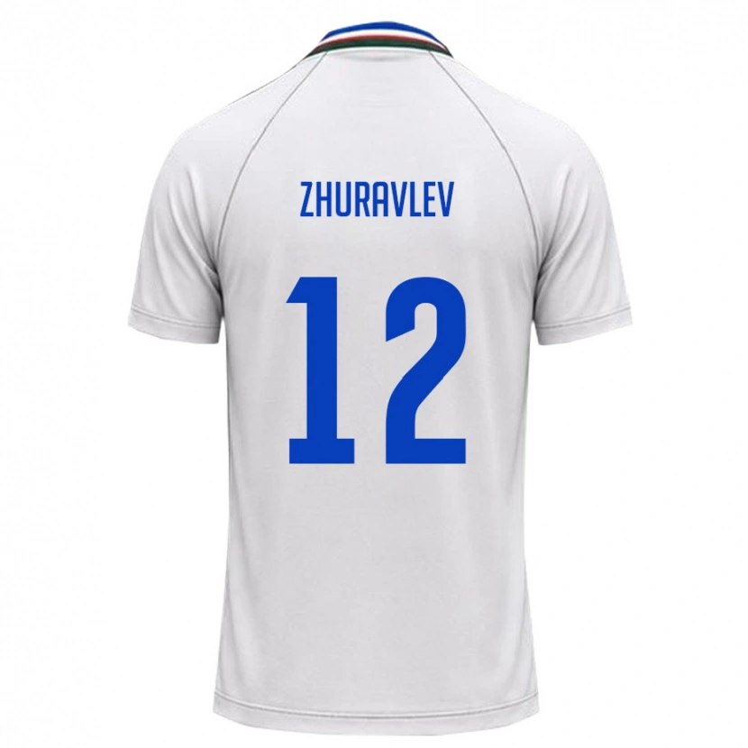Danxen Women Uzbekistan Denis Zhuravlev #12 White Dark Green Away Jersey 26-28 T-Shirt