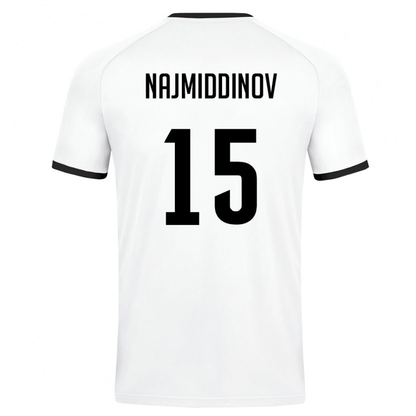 Danxen Women Uzbekistan Ozodbek Najmiddinov #15 White Dark Green Away Jersey 26-28 T-Shirt