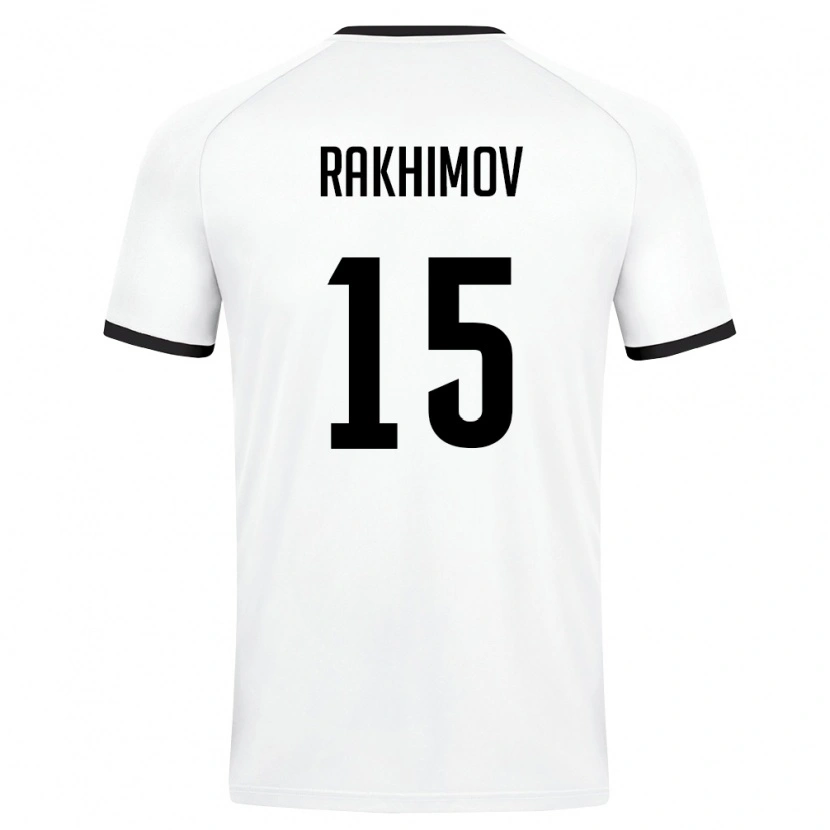 Danxen Women Uzbekistan Sarvar Rakhimov #15 White Dark Green Away Jersey 26-28 T-Shirt