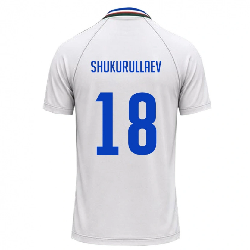 Danxen Women Uzbekistan Abubakir Shukurullaev #18 White Dark Green Away Jersey 26-28 T-Shirt
