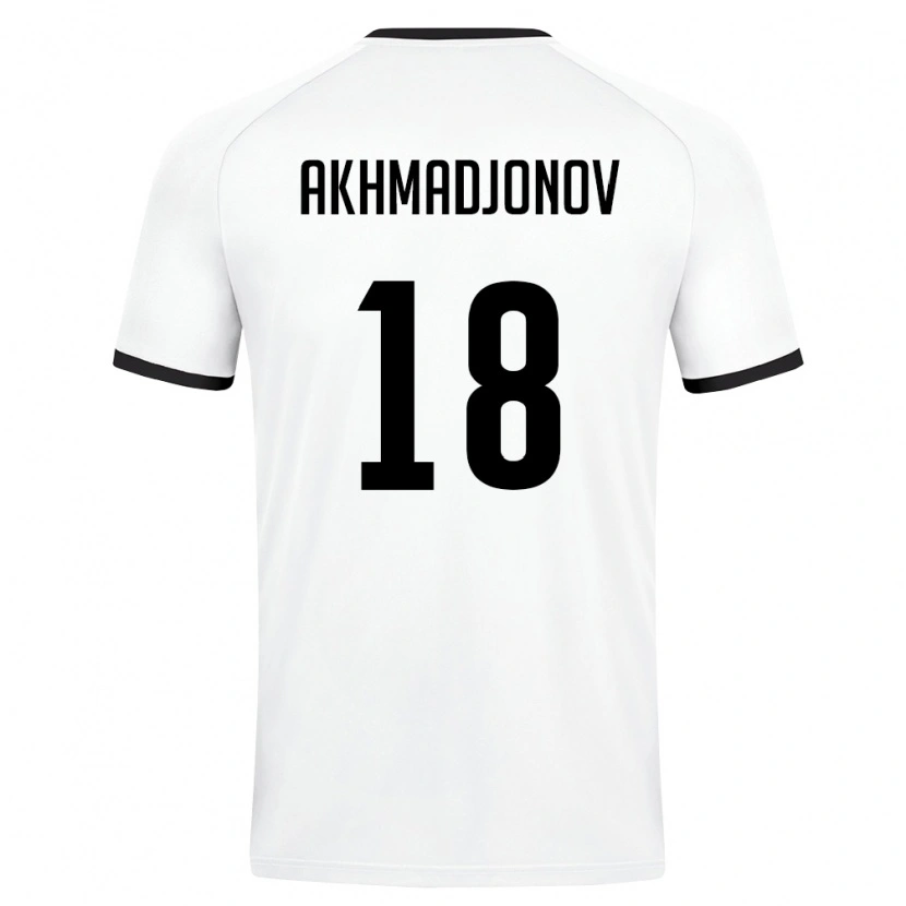 Danxen Women Uzbekistan Narimonjon Akhmadjonov #18 White Dark Green Away Jersey 26-28 T-Shirt