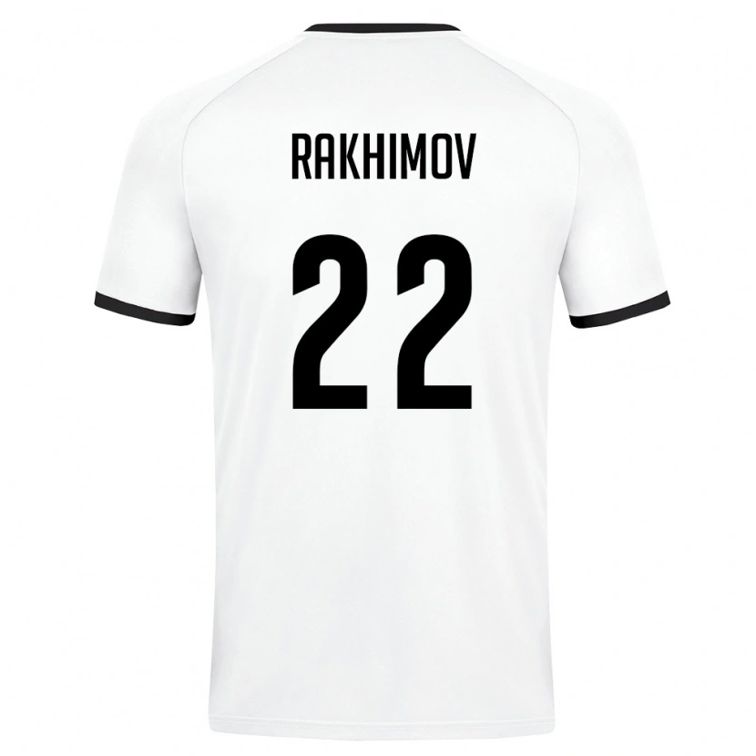 Danxen Women Uzbekistan Abubakir Rakhimov #22 White Dark Green Away Jersey 26-28 T-Shirt