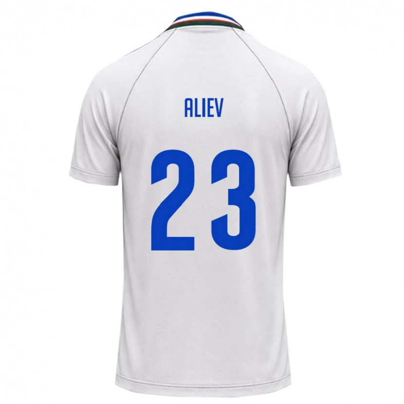 Danxen Women Uzbekistan Asilbek Aliev #23 White Dark Green Away Jersey 26-28 T-Shirt