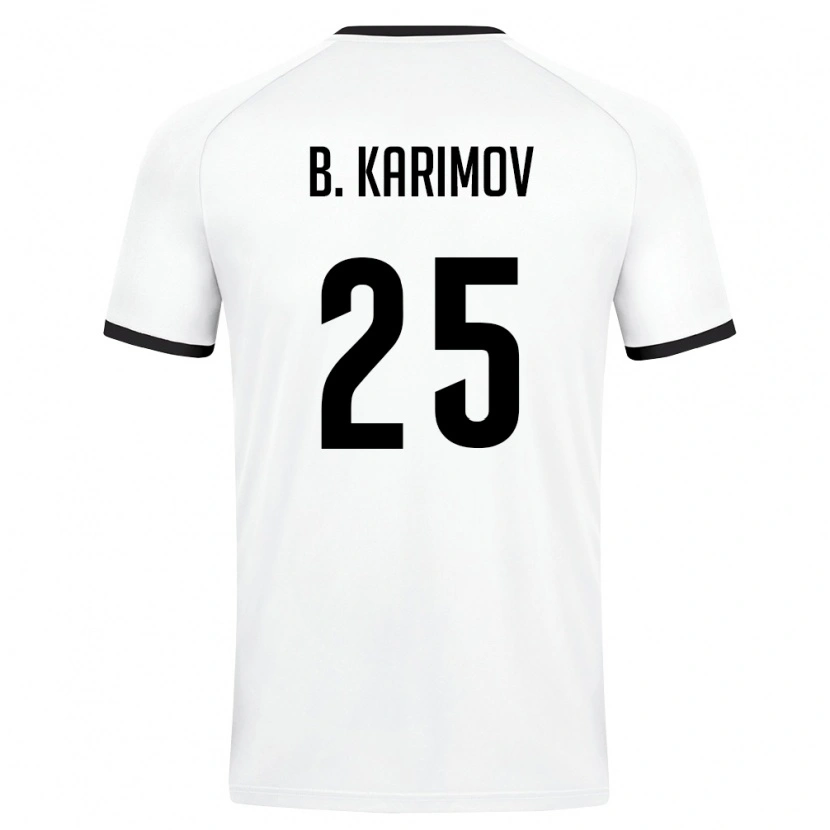 Danxen Women Uzbekistan Bekhruz Karimov #25 White Dark Green Away Jersey 26-28 T-Shirt