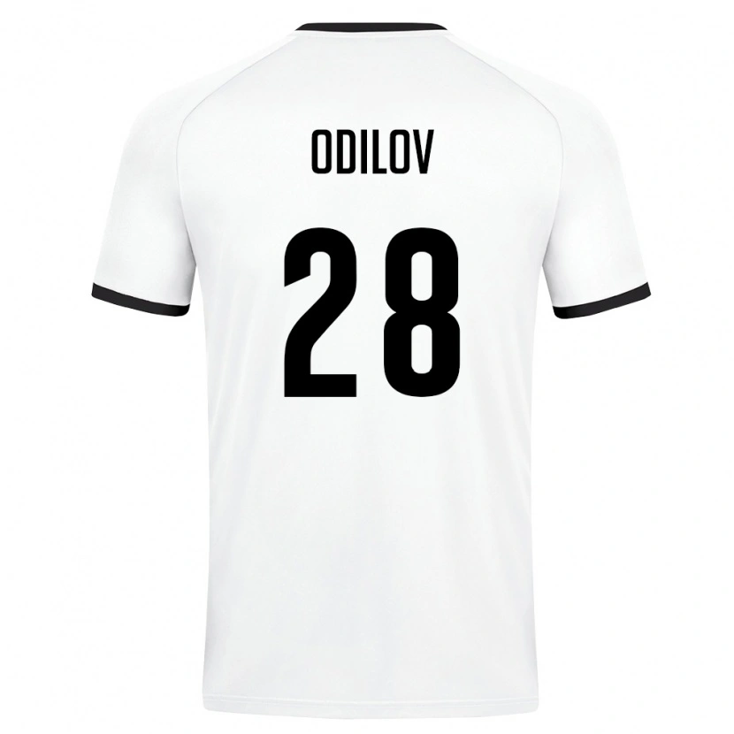 Danxen Women Uzbekistan Alisher Odilov #28 White Dark Green Away Jersey 26-28 T-Shirt