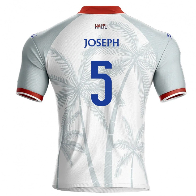 Danxen Women Haiti Miguel Joseph #5 White Red Gray Away Jersey 26-28 T-Shirt