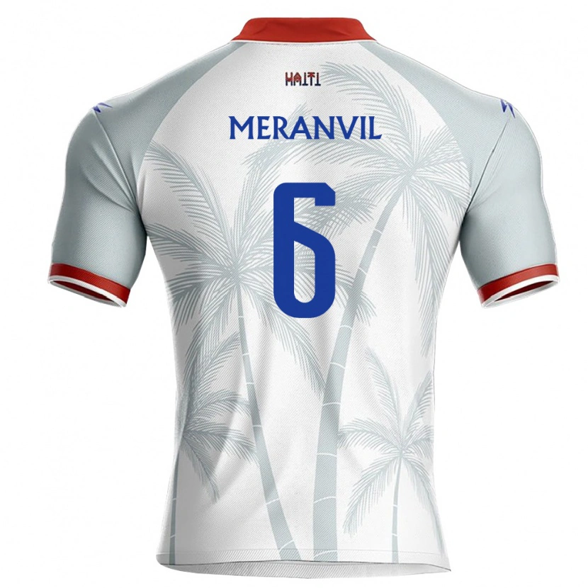 Danxen Women Haiti Bill Meranvil #6 White Red Gray Away Jersey 26-28 T-Shirt